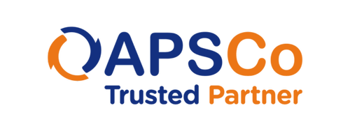 QAPSCo logo with blue and orange text and the tagline 'Trusted Partner' beneath